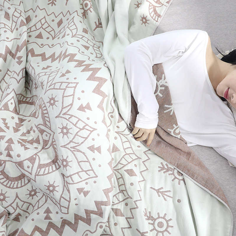 Cotton Reversible Quilt | Chic Mandala Design | Full/Queen Size
