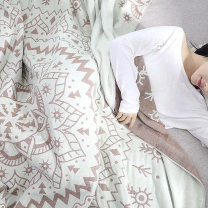 Cotton Reversible Quilt | Chic Mandala Design | Full/Queen Size