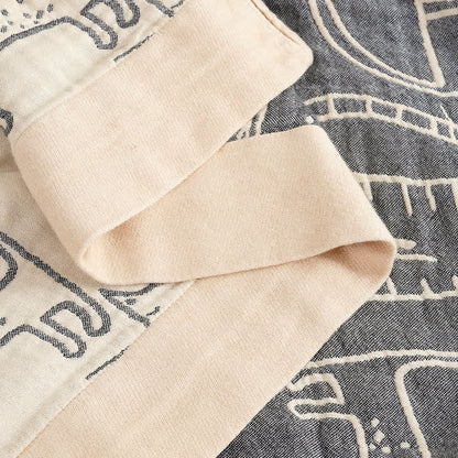 Cat Print Cotton Quilt | Reversible Design | Full/Queen Size