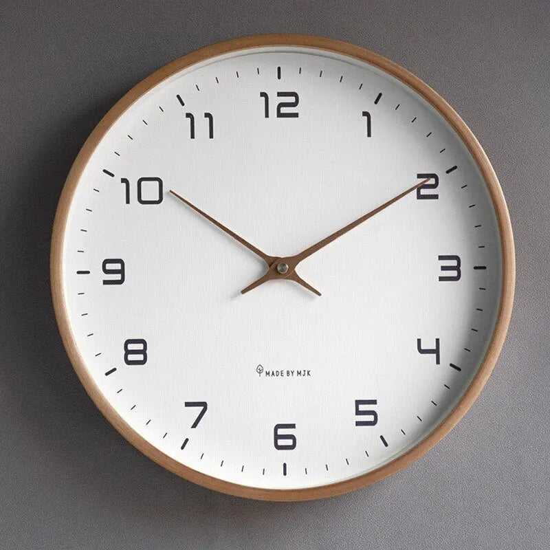 Horloge Murale | Bois Naturel | Design Scandinave