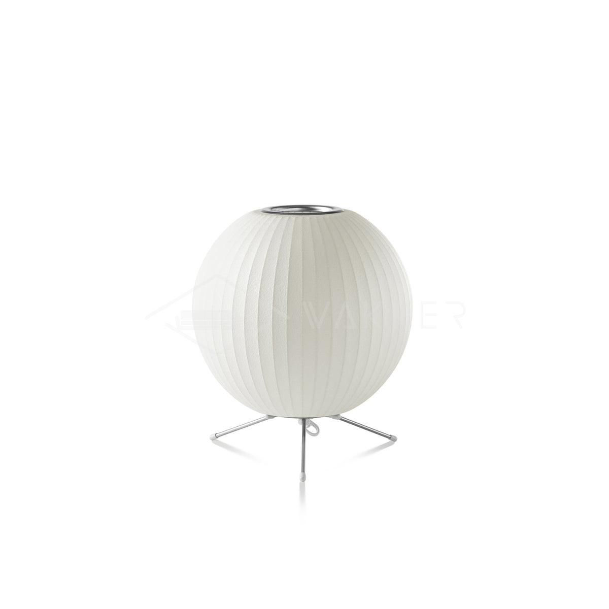 Nelson Tripod Table Lamp | Chrome & White | 4 Sizes Available