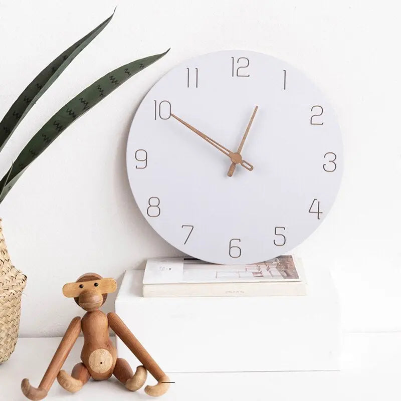Nordic 3D Wall Clock | Wood Design | Natural Finish