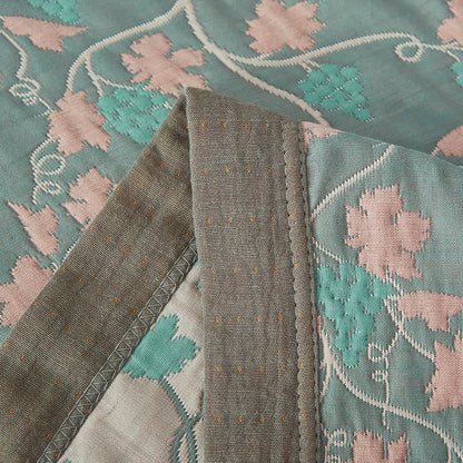 Vine Leaf Reversible Quilt | 100% Organic Cotton | Multiple Sizes
