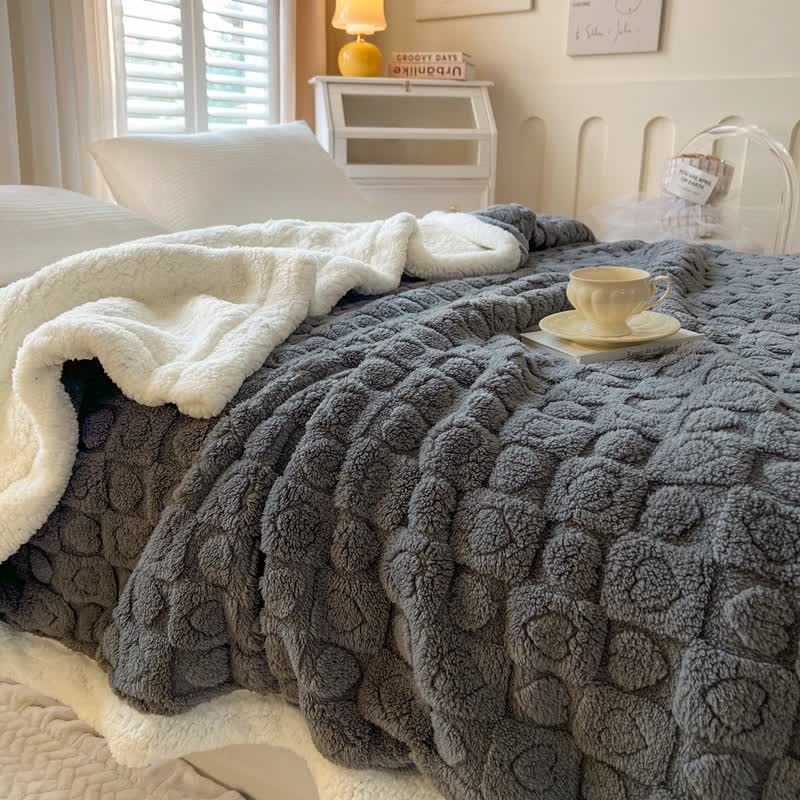 Love Print Sherpa Fleece Blanket | Premium Softness | Full & Queen Sizes