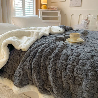 Love Print Sherpa Fleece Blanket | Premium Softness | Full & Queen Sizes