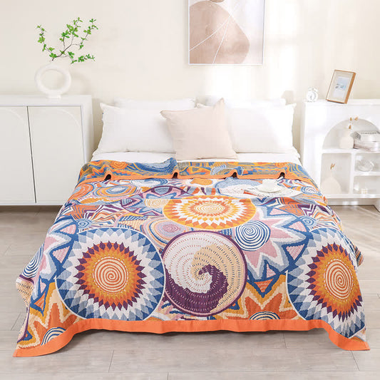 Cotton Reversible Throw Blanket | Breathable & Lightweight | Available in Multiple Sizes