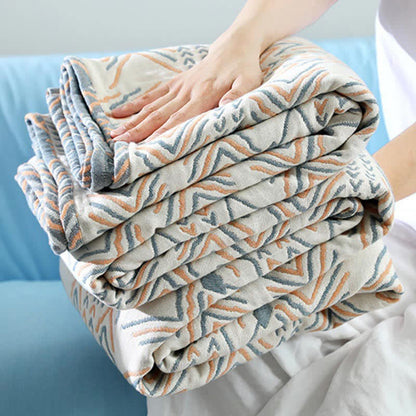 Cotton Striped Reversible Blanket | Ultra-Plush | Multiple Sizes Available