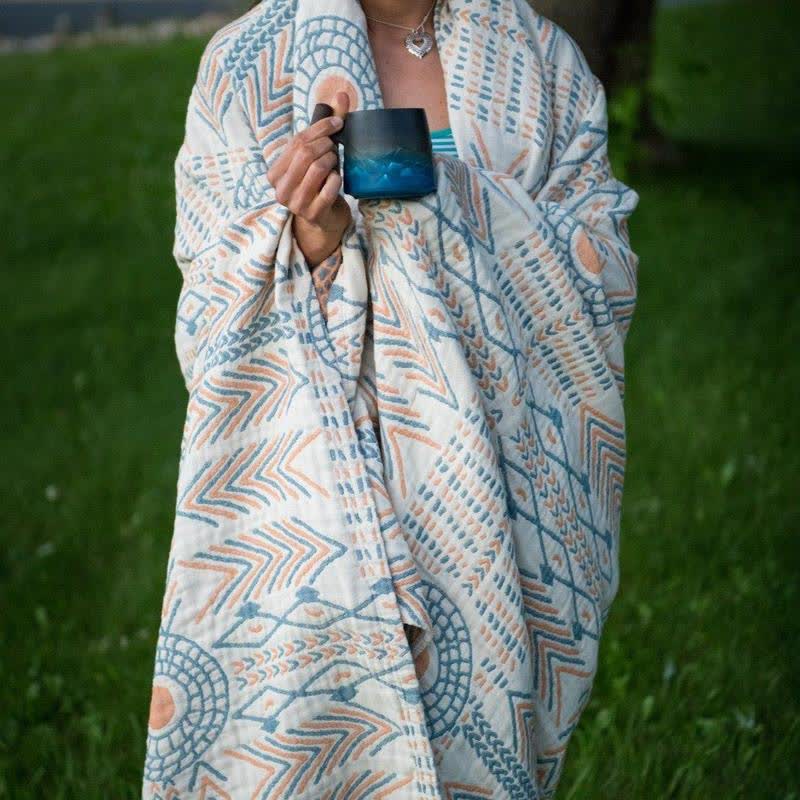 Cotton Striped Reversible Blanket | Ultra-Plush | Multiple Sizes Available