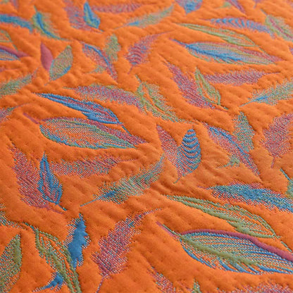 Cotton Gauze Quilt | Reversible Feather Design | Full/Queen Size