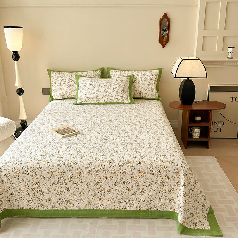 Cotton Floral Coverlet | Breathable & Eco-Friendly | Full, Queen, King Sizes
