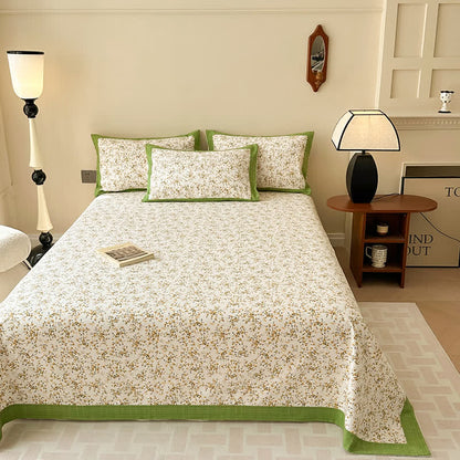 Cotton Floral Coverlet | Breathable & Eco-Friendly | Full, Queen, King Sizes