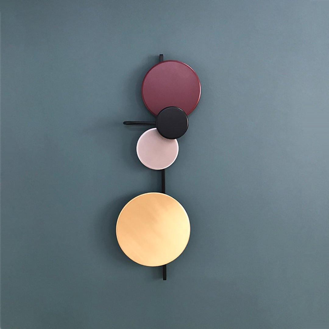 Planet Wall Lamp | Metal LED | Electric Blue & Indian Red