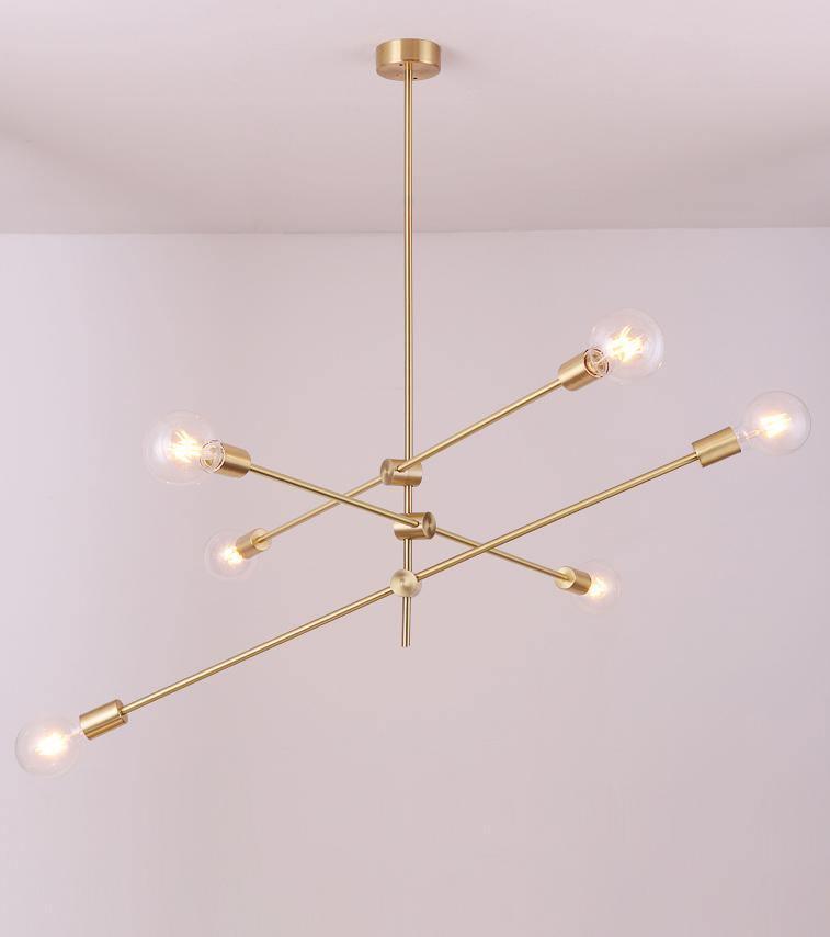 Mobile Chandelier | Patinated Brass & Opaline Glass | Black Finish