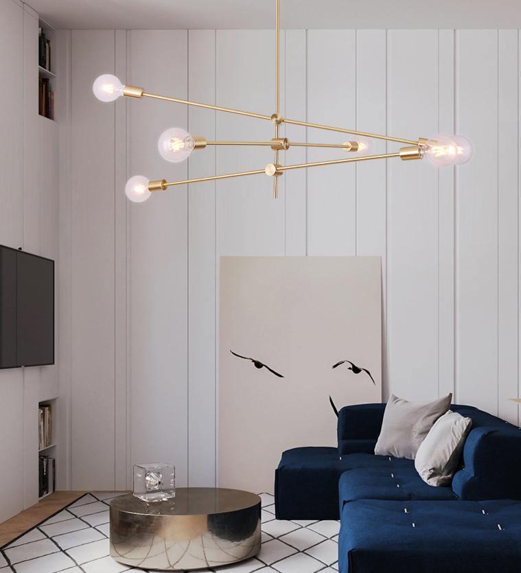 Mobile Chandelier | Patinated Brass & Opaline Glass | Black Finish