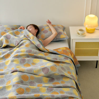 Cotton Gauze Reversible Quilt | Yarn-Dyed Jacquard | Full/Queen/King Sizes