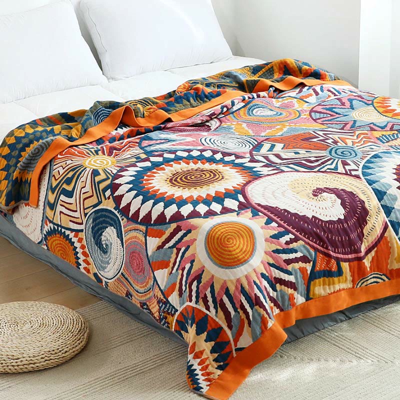 Nordic Throw Blanket | Reversible Cotton | Multiple Sizes