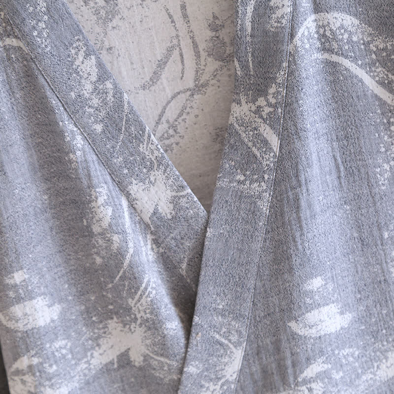 Unisex Bathrobe | Pure Cotton | Jacquard Ink Painting Design