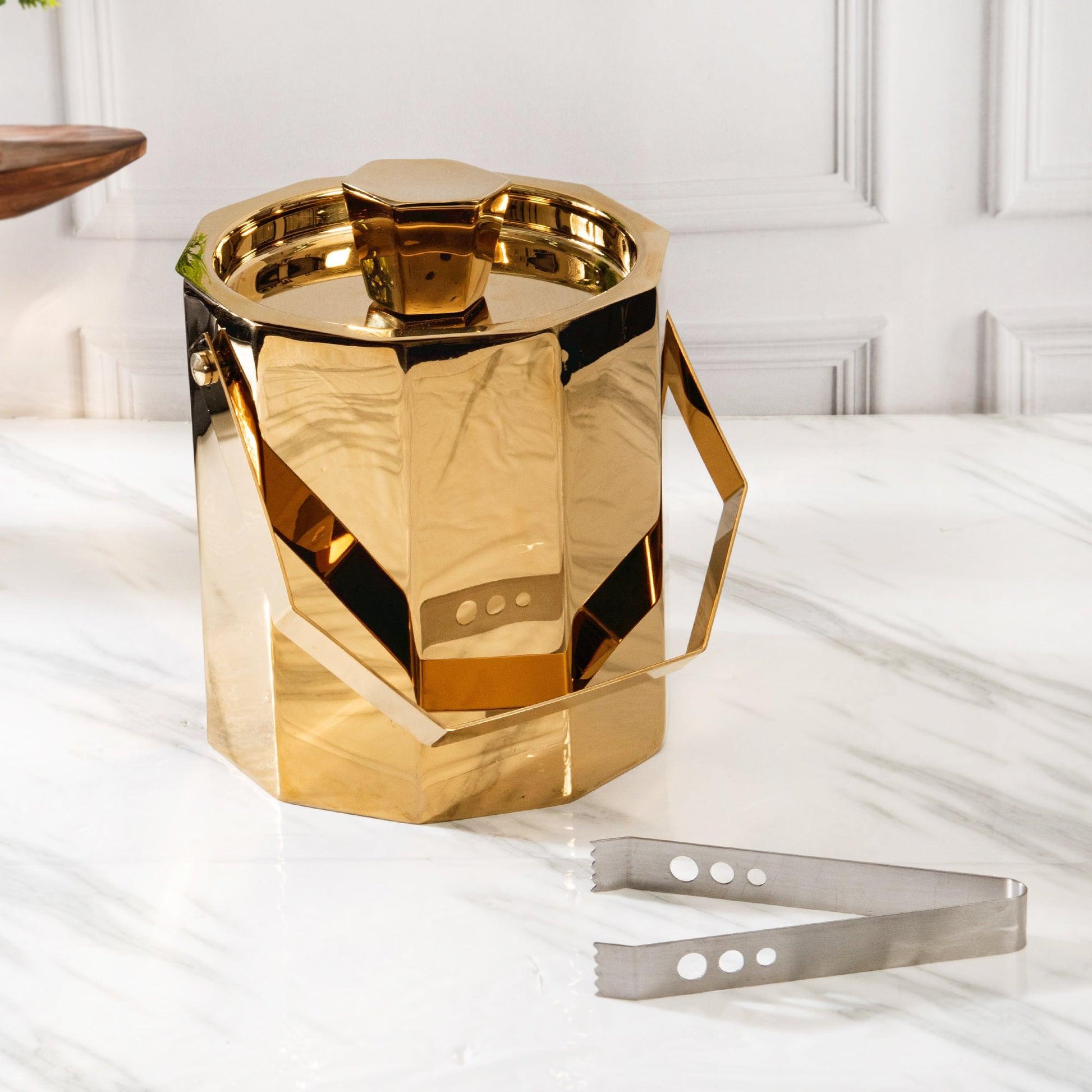 Hexagonal Ice Bucket | Steel | Silver, Gold, Rose Gold