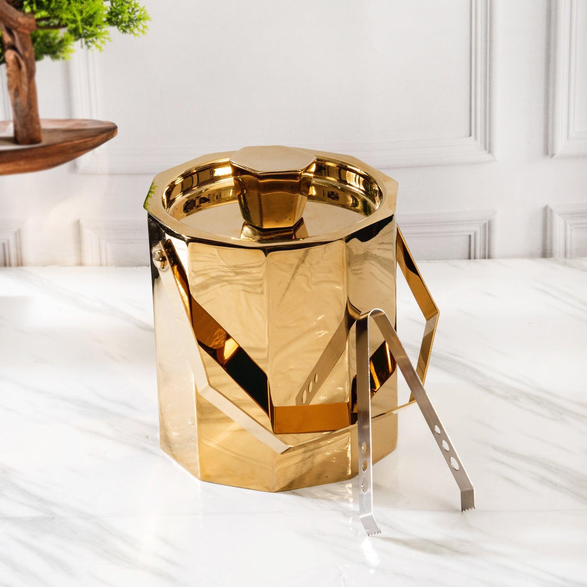 Hexagonal Ice Bucket | Steel | Silver, Gold, Rose Gold