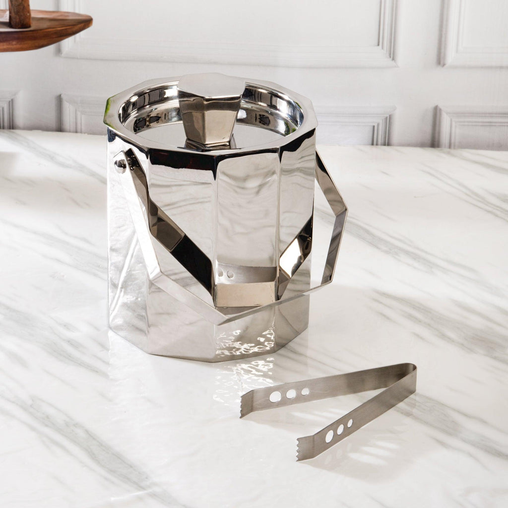 Hexagonal Ice Bucket | Steel | Silver, Gold, Rose Gold