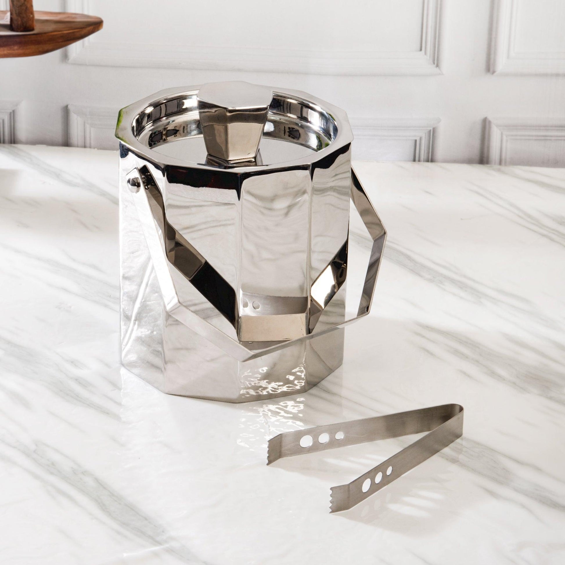 Hexagonal Ice Bucket | Steel | Silver, Gold, Rose Gold