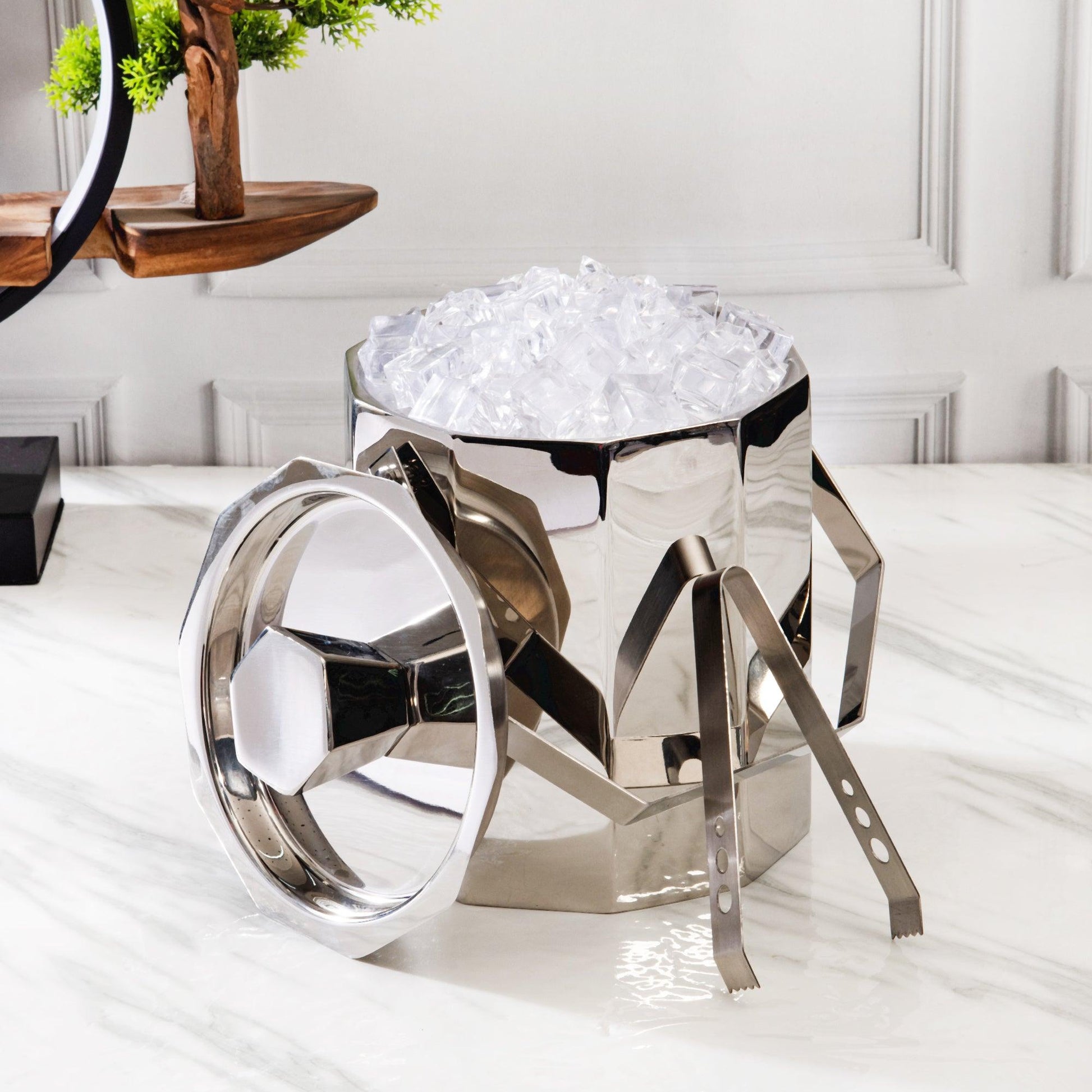 Hexagonal Ice Bucket | Steel | Silver, Gold, Rose Gold