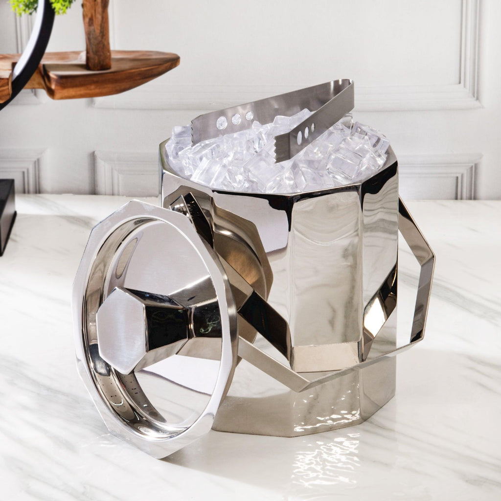 Hexagonal Ice Bucket | Steel | Silver, Gold, Rose Gold