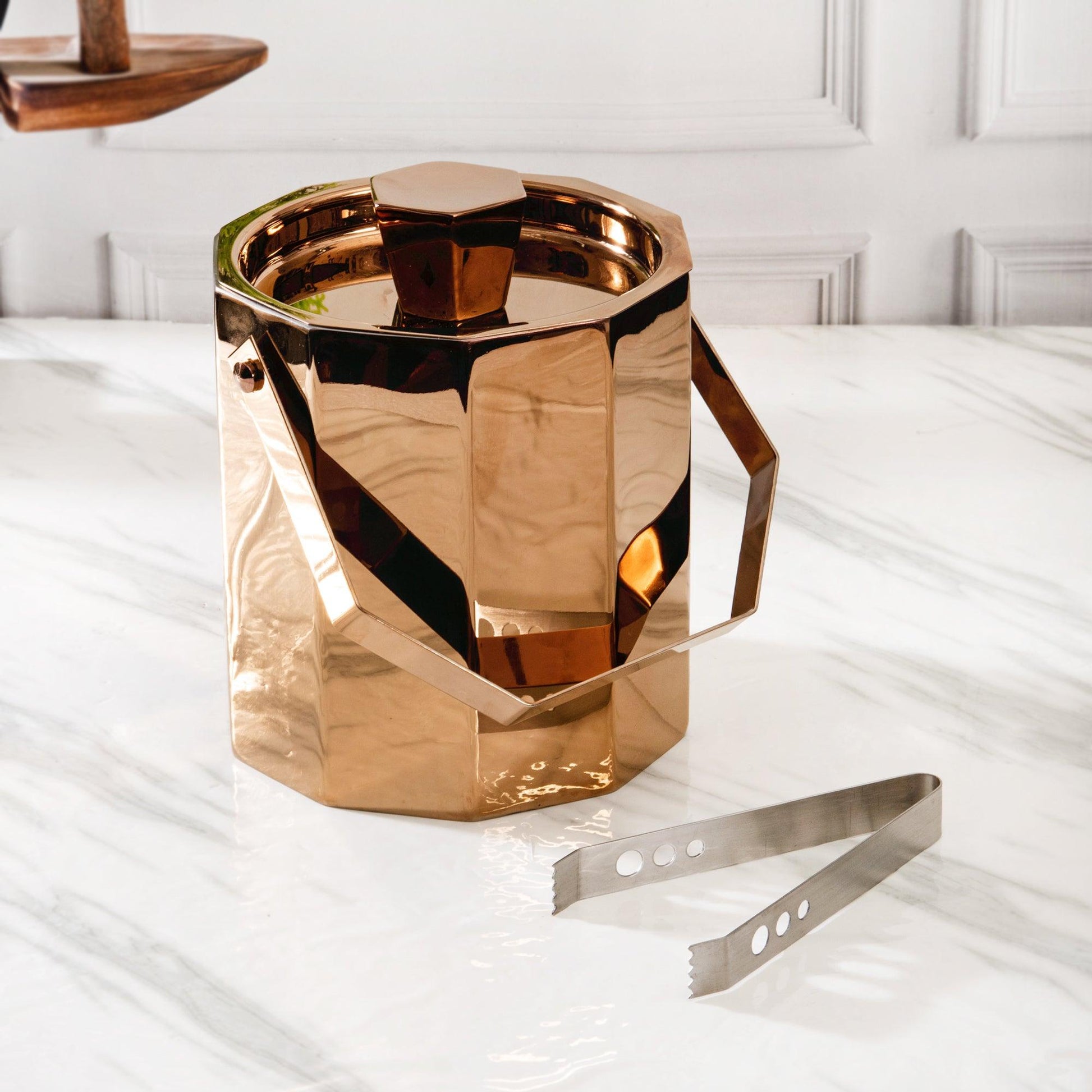 Hexagonal Ice Bucket | Steel | Silver, Gold, Rose Gold