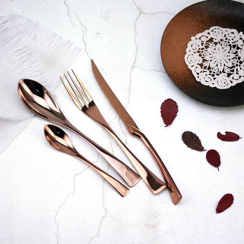 Kaya Rose Gold Cutlery Set