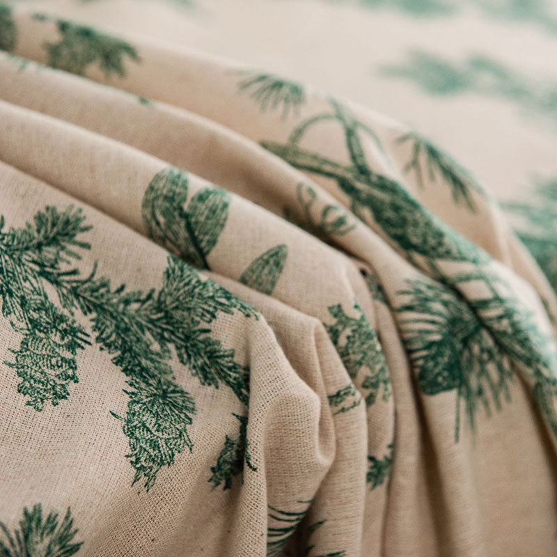 Pine Bird Tablecloth | Cotton Linen | Machine Washable