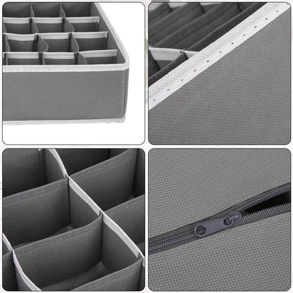 Drawer Organizers | Collapsible Storage Dividers | 24 Cell, 2 Pack, Beige