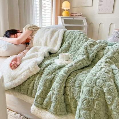Love Print Sherpa Fleece Blanket | Premium Softness | Full & Queen Sizes