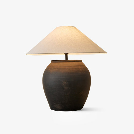 Noira Terracotta Table Lamp | Terracotta | Black and White