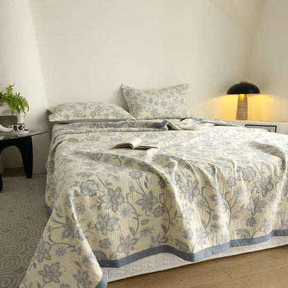 Cotton Gauze Summer Quilt | 100% Organic Cotton | Queen Size with Optional Pillowcases