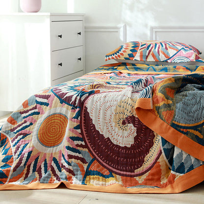 Cotton Reversible Throw Blanket | Breathable & Lightweight | Available in Multiple Sizes