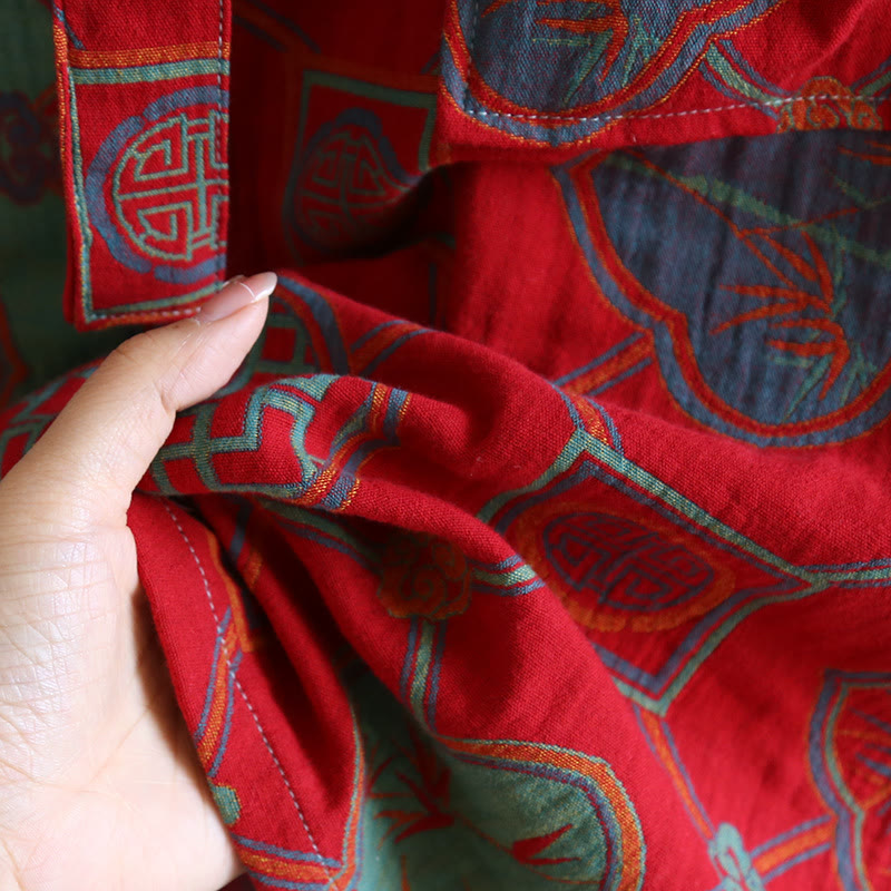 Cotton Bathrobe | Retro Design | Elegant Loose Fit