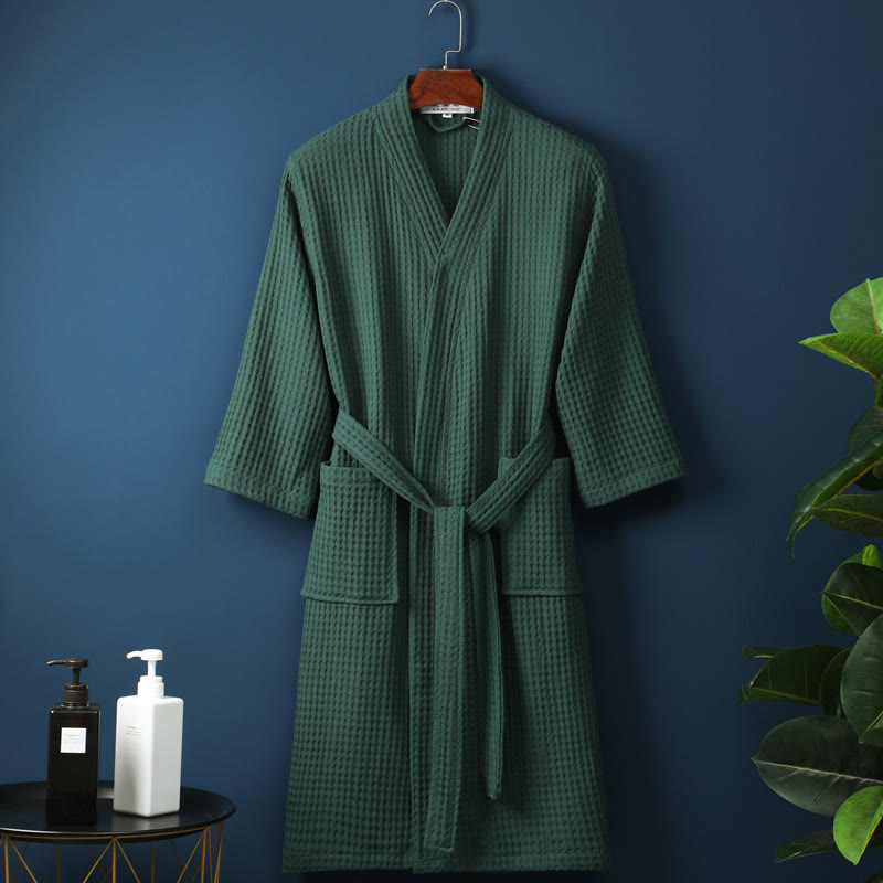 V-neck Bathrobe | 100% Pure Cotton | Unisex, Comfortable Fit