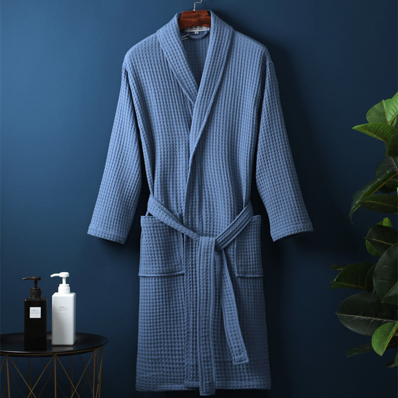 V-neck Bathrobe | 100% Pure Cotton | Unisex, Comfortable Fit