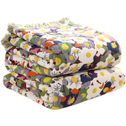 Rustic Flower Reversible Quilt | 100% Organic Cotton | Full/Queen Size