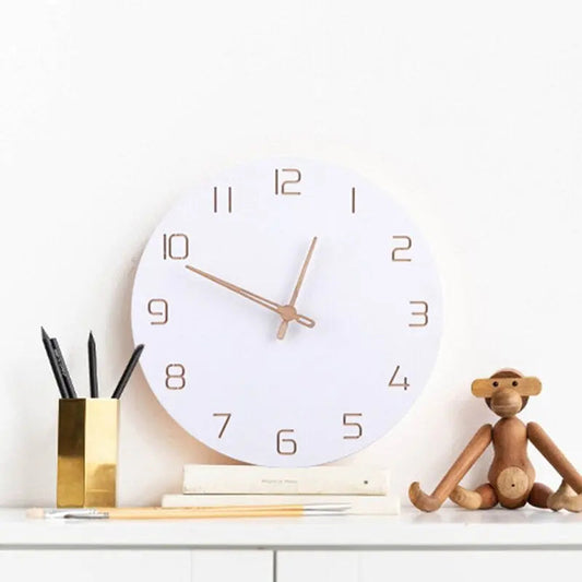 Nordic 3D Wall Clock | Wood Design | Natural Finish
