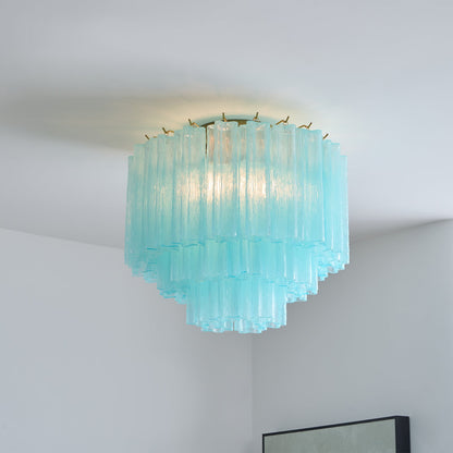 Glacia Ceiling Lamp | Murano Glass | White, Gold