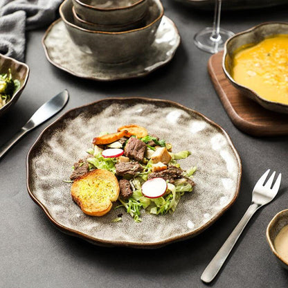 Oma Stoneware Dinnerware Set | Glossy Glaze | 4, 6, or 8 Person Options