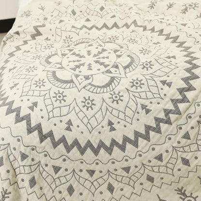 Cotton Reversible Quilt | Chic Mandala Design | Full/Queen Size