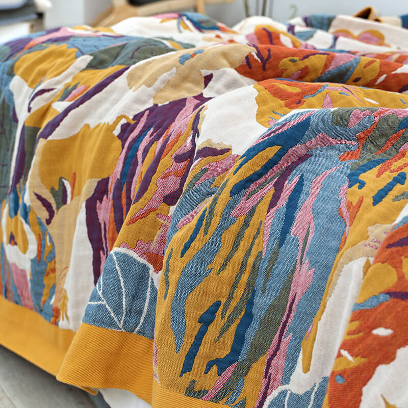 Butterfly Flower Quilt | 100% Organic Cotton | Reversible Design