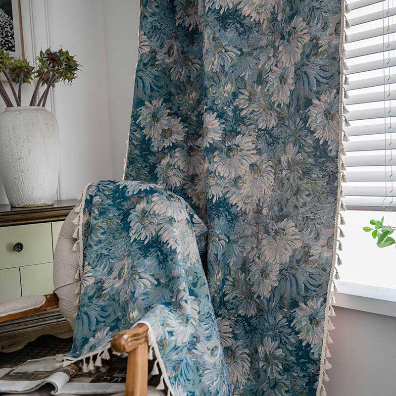 Boho Tassel Curtain | Cotton Blend | Semi-Blackout
