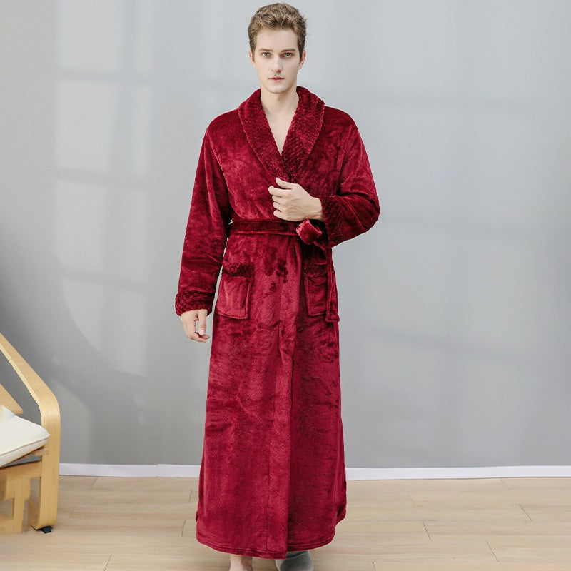 Flannel Bathrobe | Soft Polyester | Solid Color