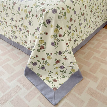 Cotton Coverlet Set | Floral Design | Full/Queen/King Options
