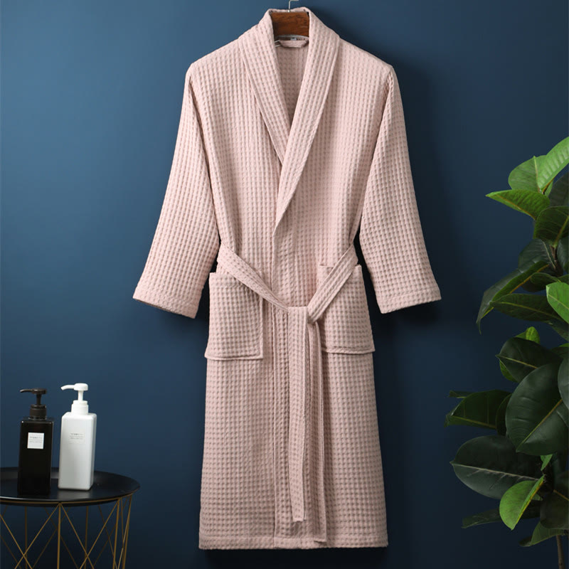 V-neck Bathrobe | 100% Pure Cotton | Unisex, Comfortable Fit