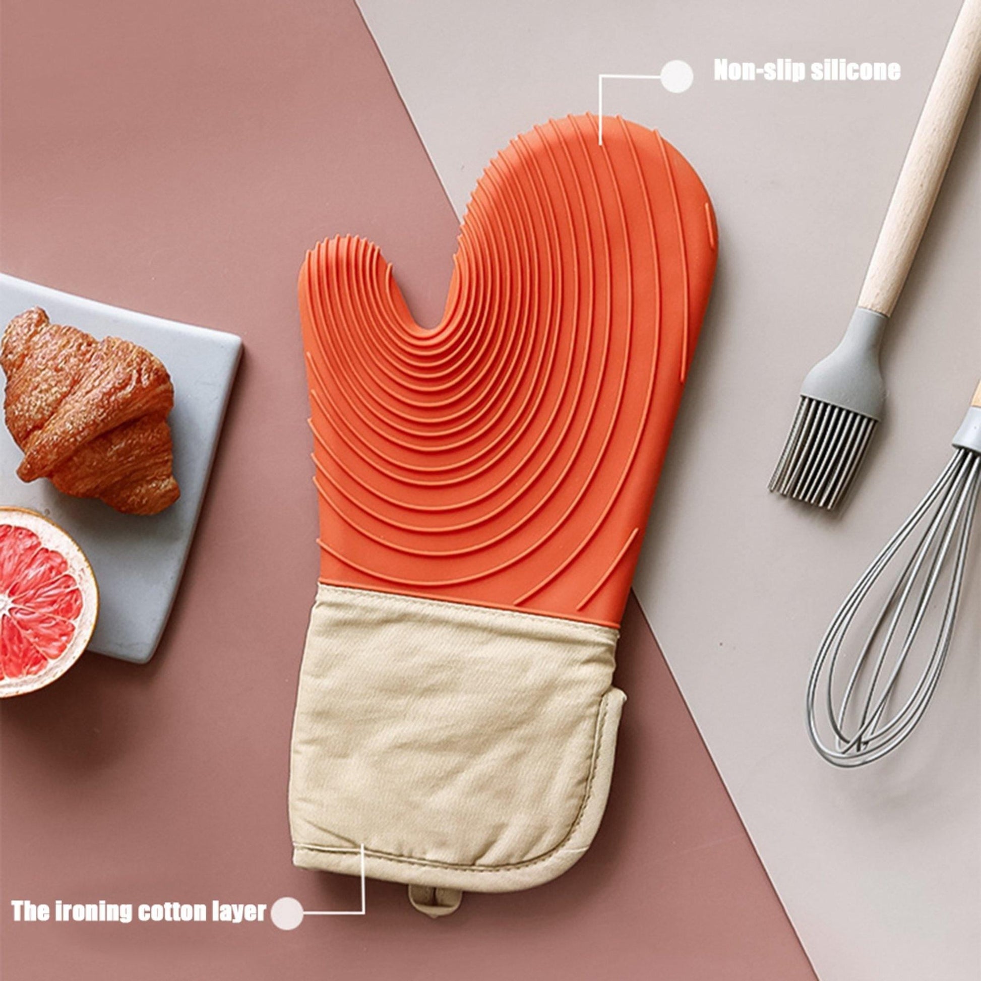 Silicone Heat Proof Gloves | Food Grade Silicone | 2 Pcs