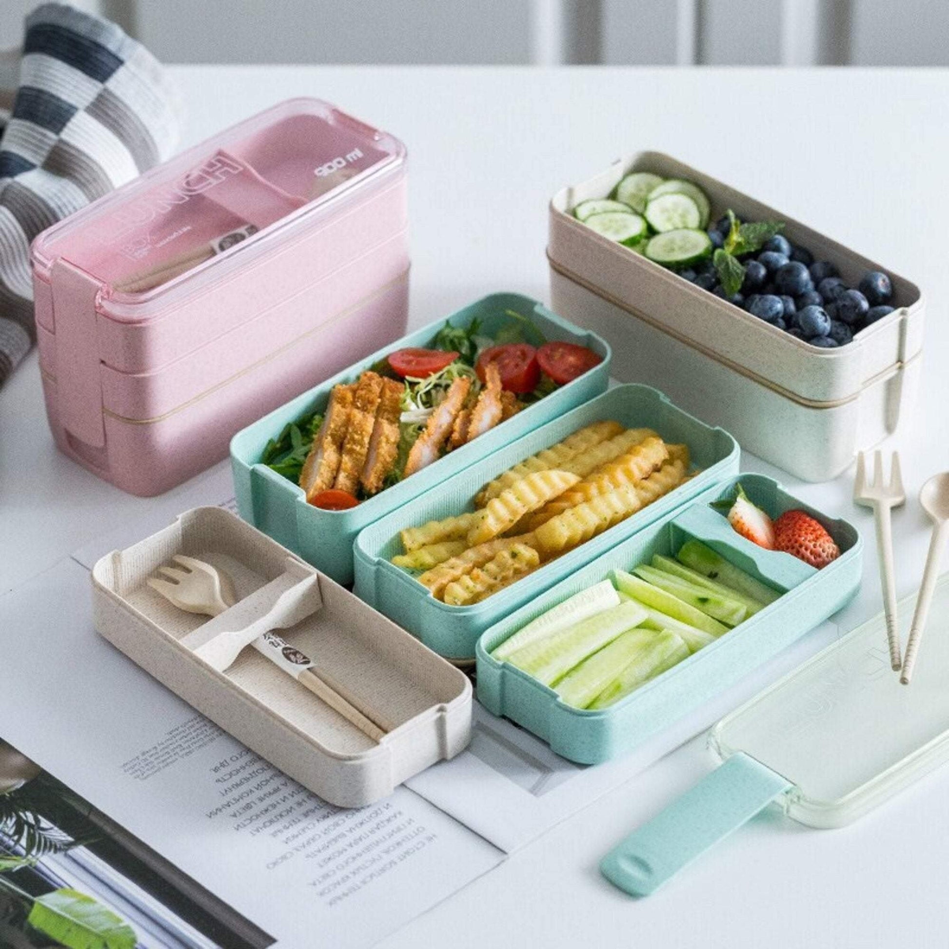 Bento Box | Wheat Straw | 3 Layer